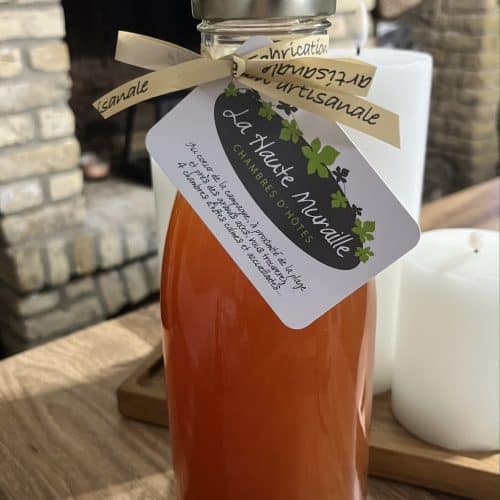 En saison jus de pommes du jardin